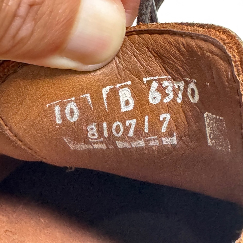 Allen Edmonds Delray Dress Shoes Mens 10 B Brown Leather Split Toe Derby 6370 - Picture 10 of 10
